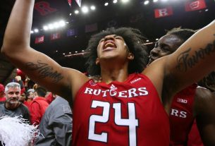 WATCH: Rutgers upsets No. 1 Purdue on buzzer-beating 3-pointer by Ron Harper Jr. from nearly halfcourt